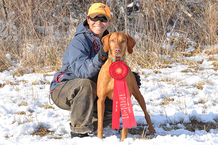 Remus Open Gun Dog 2nd place - Show Me Vizsla Club 2009 walking field trial