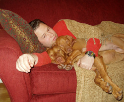Aaron Kosmo and Remus napping