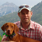 Aaron with his Vizsla girl Lola
