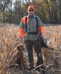 Aaron and Thunder hunting at Rend Lake