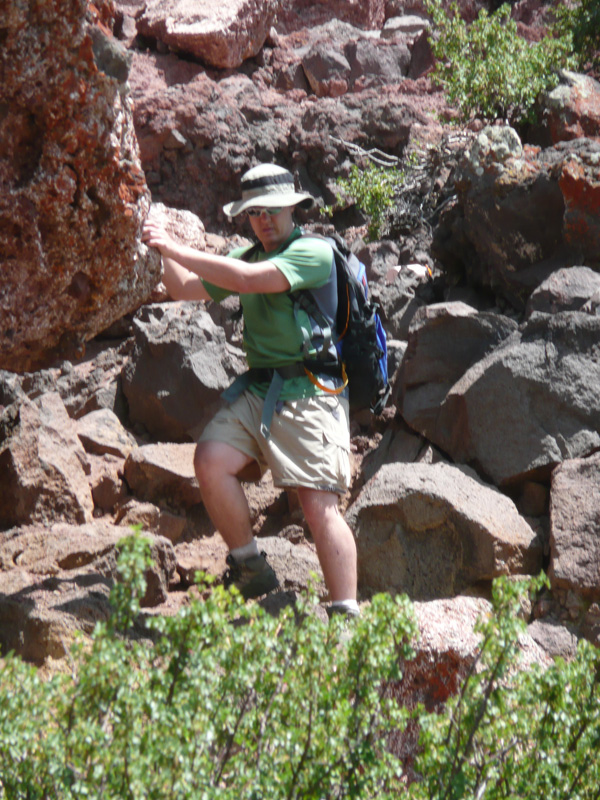 Alan scrambles down Rabbit Ears - Steamboat Springs, Colorado