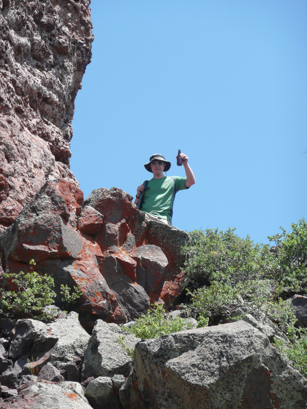 Alan toasting as he comes down from Rabbit Ears - Steamboat Springs, Colorado
