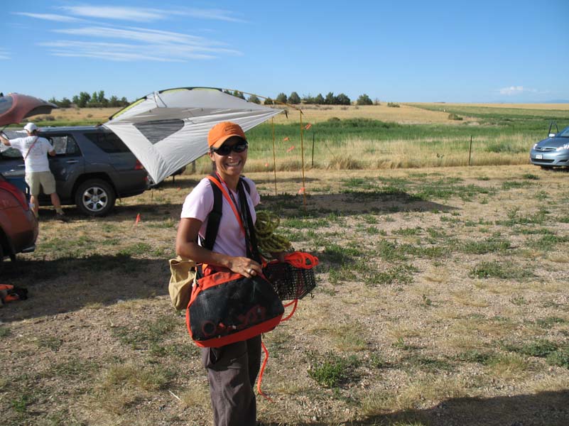 Mel geared up to do bird work