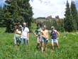 The gang off trail with Rabbit Ears in sight - Steamboat Springs, Colorado
