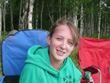 Alyssa studies at campsite - Steamboat Springs, Colorado