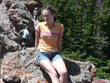 Alyssa rests at the top of Rabbit Ears - Steamboat Springs, Colorado