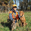 Mel with Vizsla Thunder and pheasant