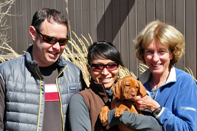 Pink Girl goes home with Mel and Aaron