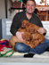 Aaron and his "Vizsla puppy pile"